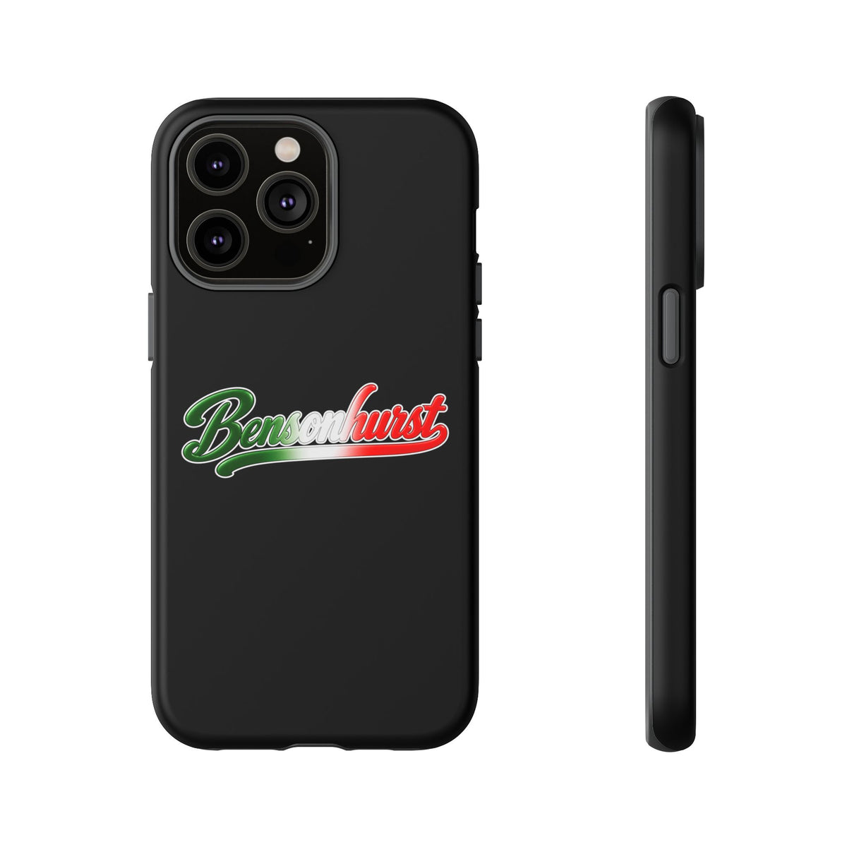 Bensonhurst Black Phone Case, Tough Cases for iPhone, Gift for Italians, Stylish Phone Cover, Unique Phone Accessory