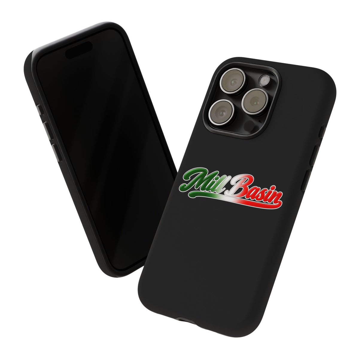 Mill Basin Black Phone Case, Tough Cases for iPhone, Gift for Italians, Stylish Phone Cover, Unique Phone Accessory