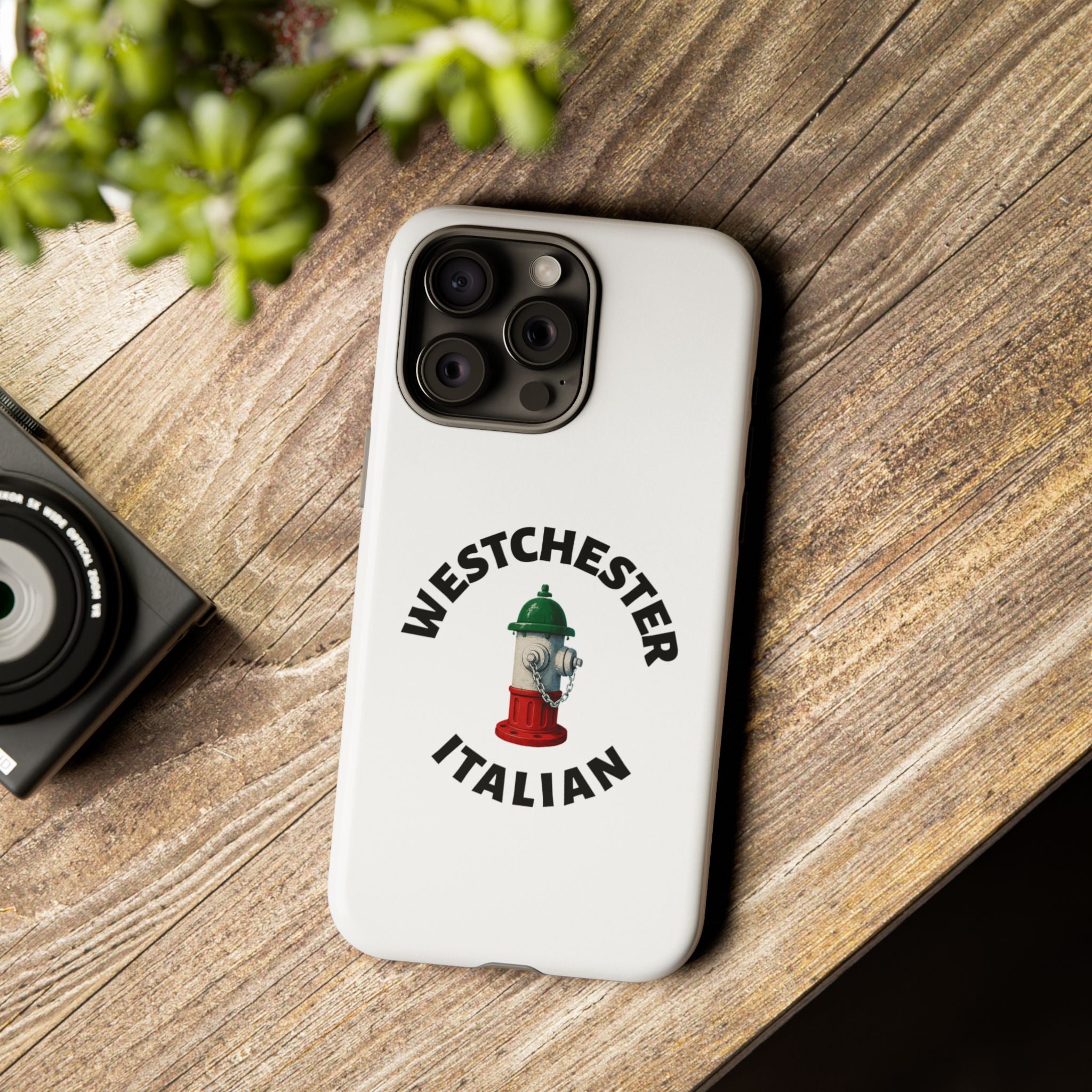 Westchester Italian White Phone Case, Urban Style Phone Cover, Tough Smartphone Case, Gift for Italian Heritage, Fun Streetwear Accessories