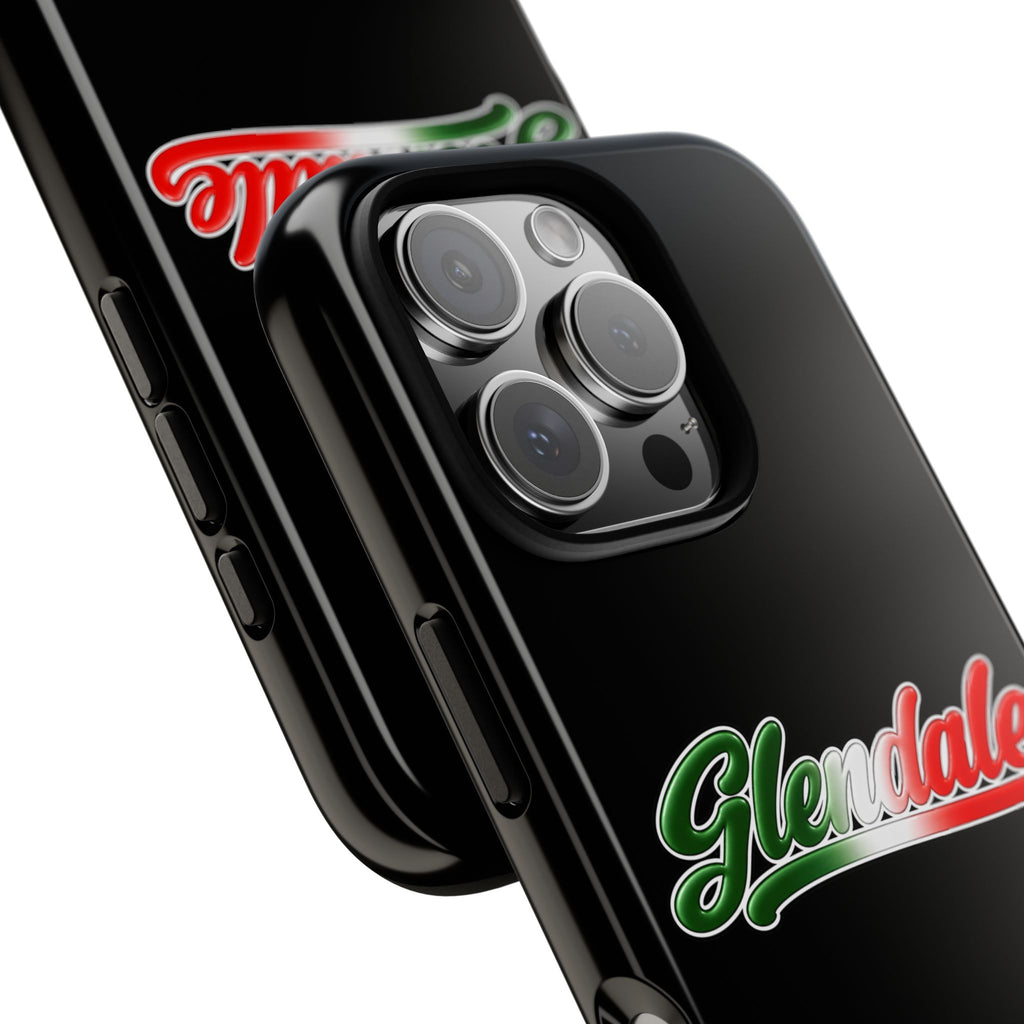 Glendale Black Phone Case, Tough Cases for iPhone, Gift for Italians, Stylish Phone Cover, Unique Phone Accessory