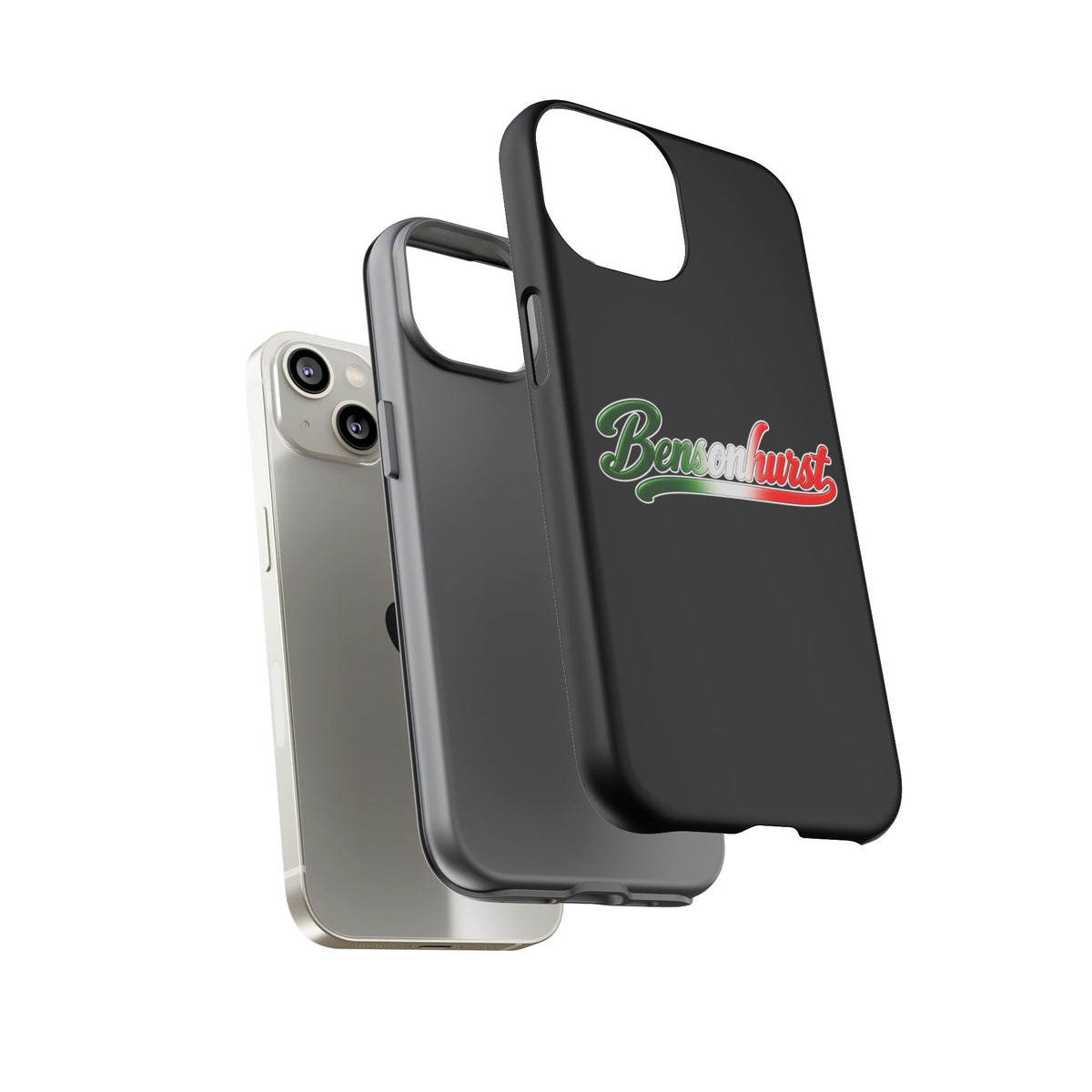 Bensonhurst Black Phone Case, Tough Cases for iPhone, Gift for Italians, Stylish Phone Cover, Unique Phone Accessory