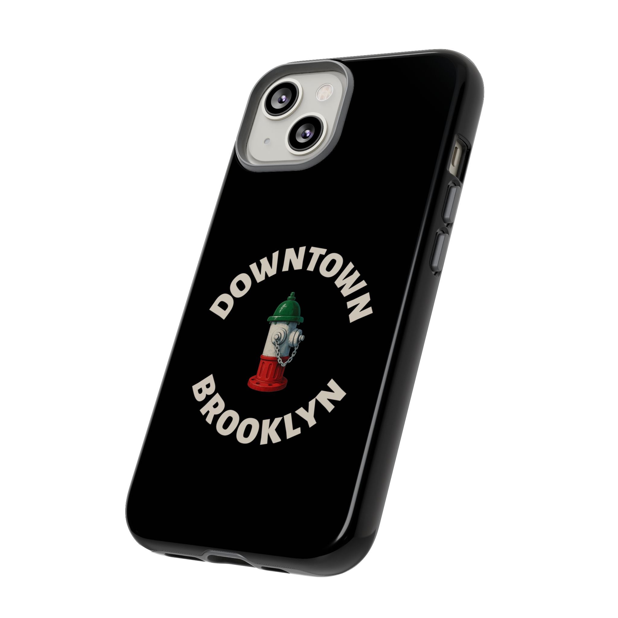 Downtown Brooklyn Black Phone Case, Tough Cases for iPhone, Gift for Italians, Stylish Phone Cover, Unique Phone Accessory