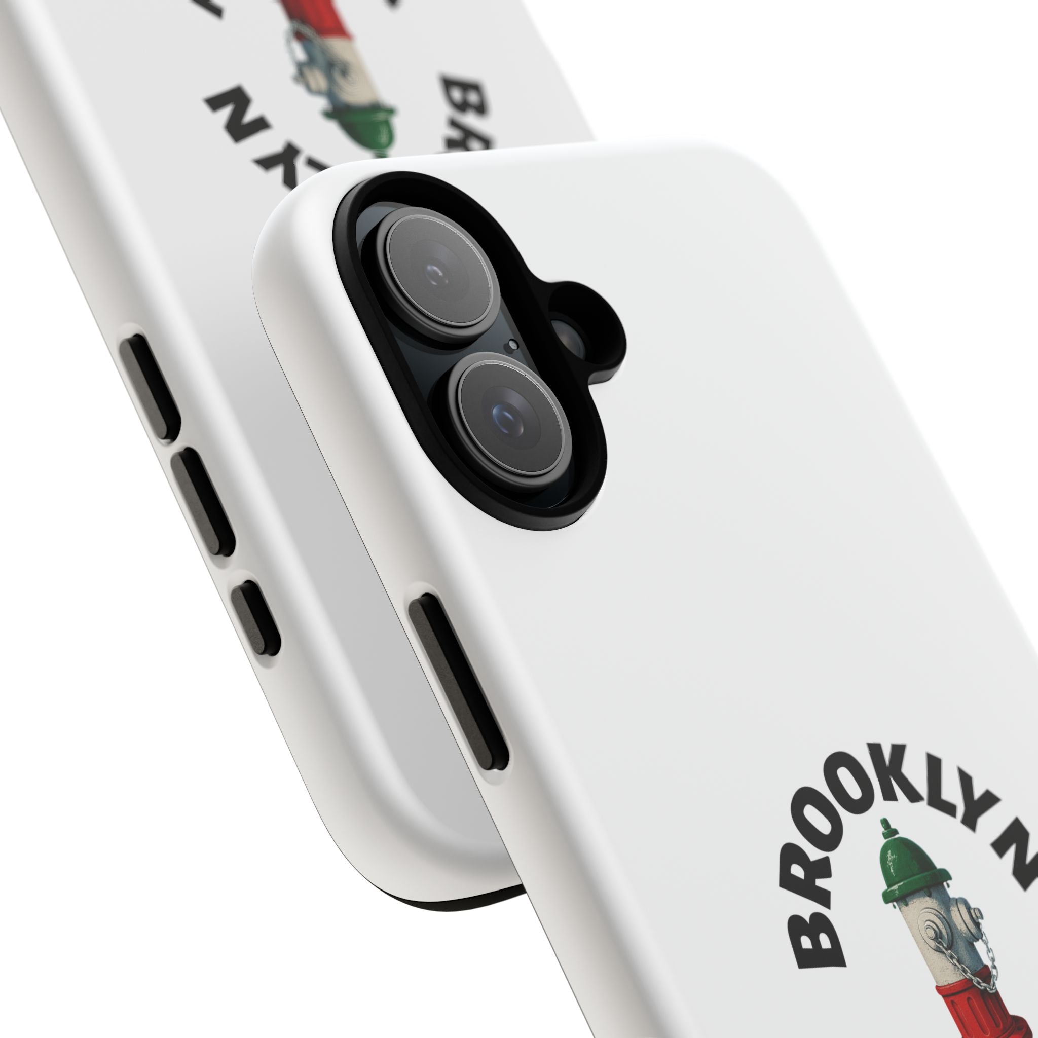 Brooklyn Italian White Phone Case, Urban Style Phone Cover, Tough Smartphone Case, Gift for Italian Heritage, Fun Streetwear Accessories