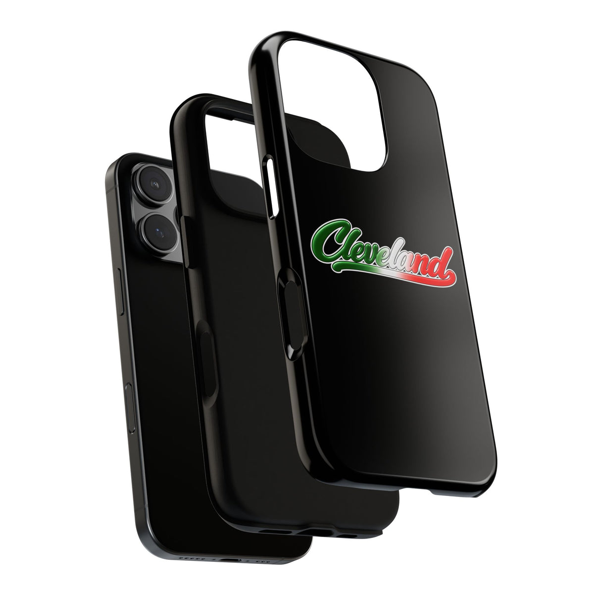Cleveland Black Phone Case, Tough Cases for iPhone, Gift for Italians, Stylish Phone Cover, Unique Phone Accessory