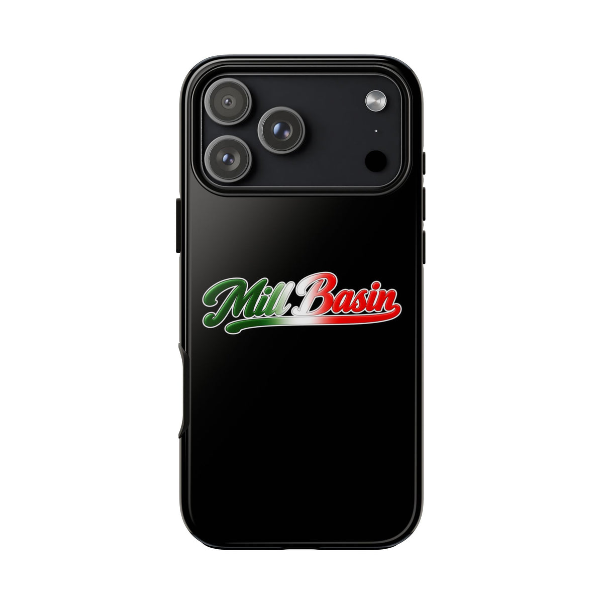 Mill Basin Black Phone Case, Tough Cases for iPhone, Gift for Italians, Stylish Phone Cover, Unique Phone Accessory