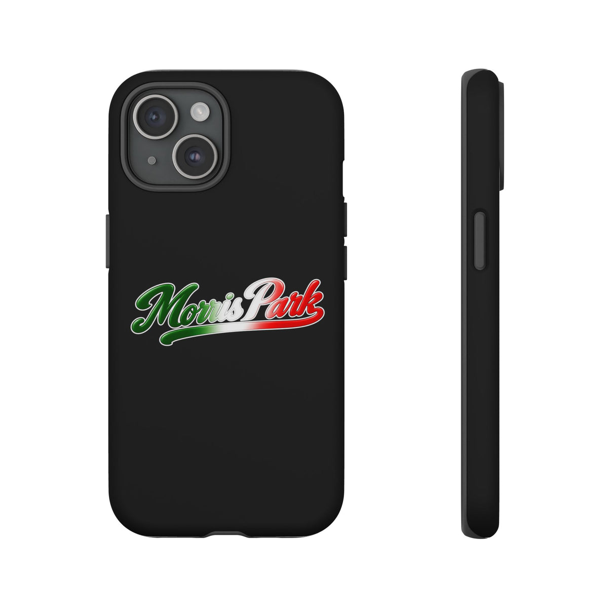 Morris Park Black Phone Case, Tough Cases for iPhone, Gift for Italians, Stylish Phone Cover, Unique Phone Accessory