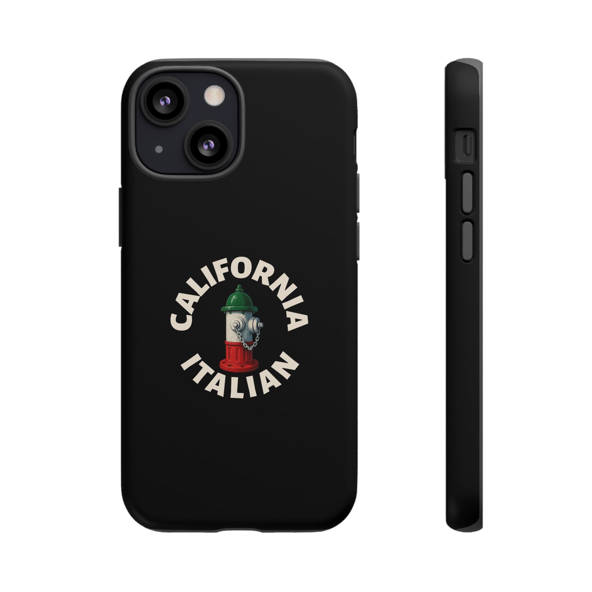 California Italian Black Phone Case, Tough Cases for iPhone, Gift for Italians, Stylish Phone Cover, Unique Phone Accessory