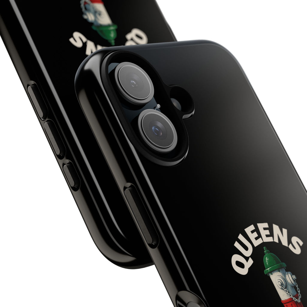 Queens Italian Black Phone Case, Tough Cases for iPhone, Gift for Italians, Stylish Phone Cover, Unique Phone Accessory