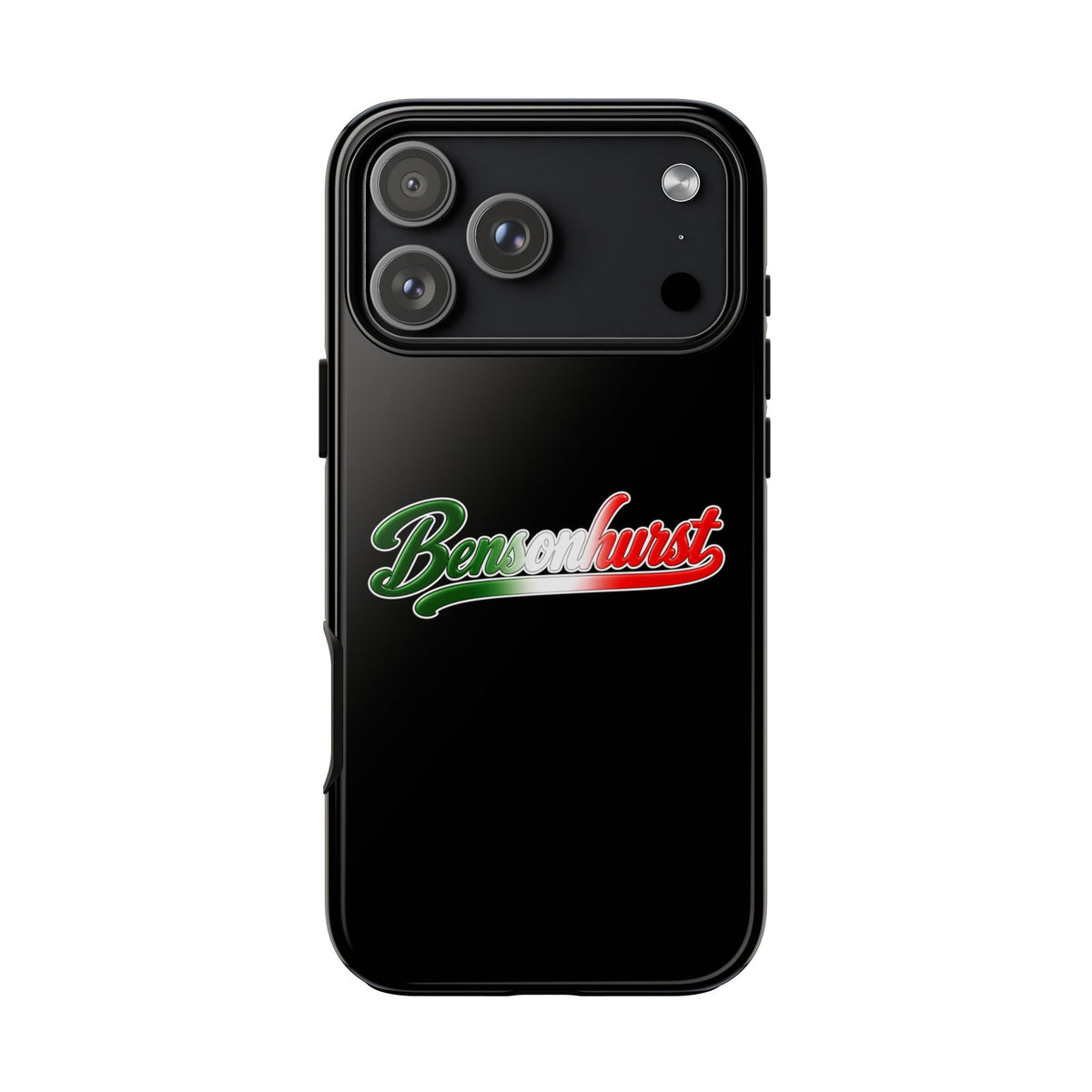 Bensonhurst Black Phone Case, Tough Cases for iPhone, Gift for Italians, Stylish Phone Cover, Unique Phone Accessory