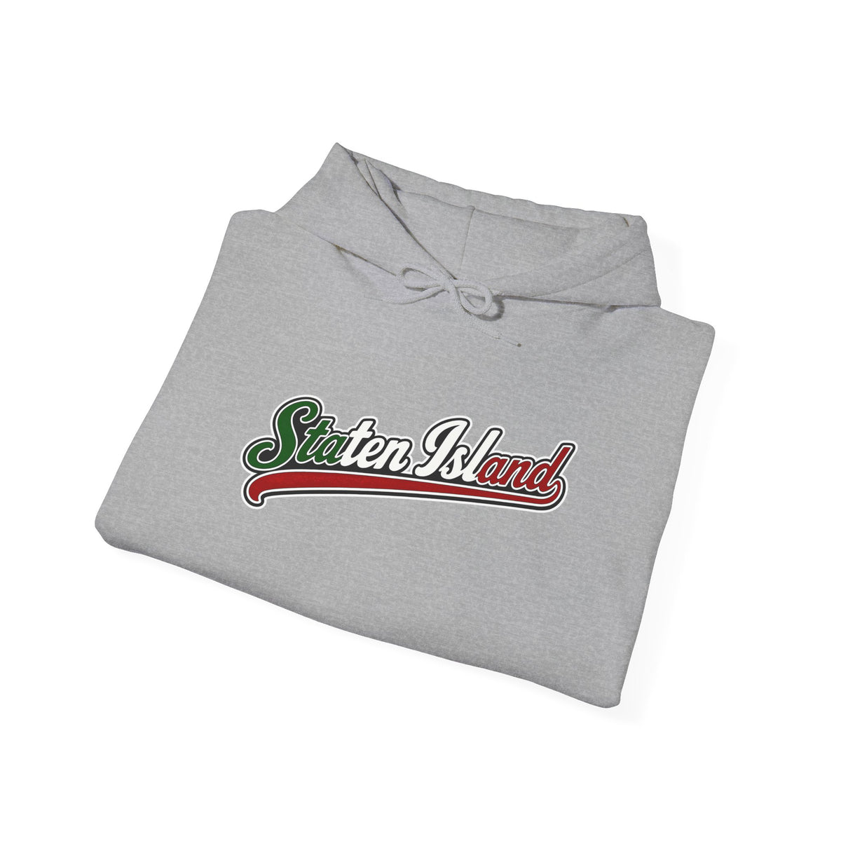 Staten Island Hoodie — Italian Flag Script Pullover