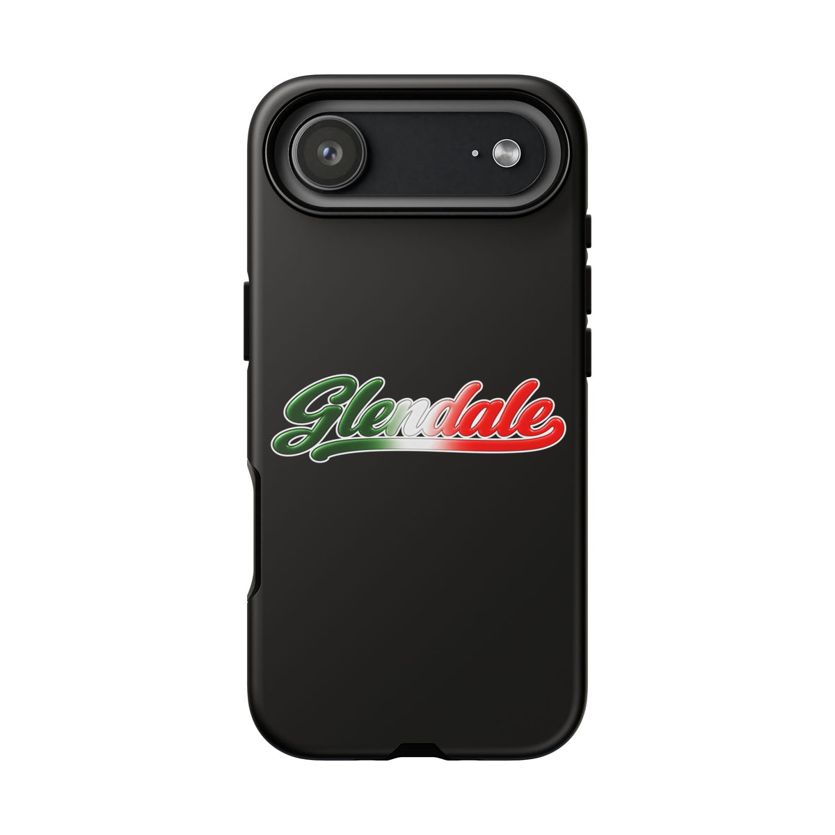 Glendale Black Phone Case, Tough Cases for iPhone, Gift for Italians, Stylish Phone Cover, Unique Phone Accessory