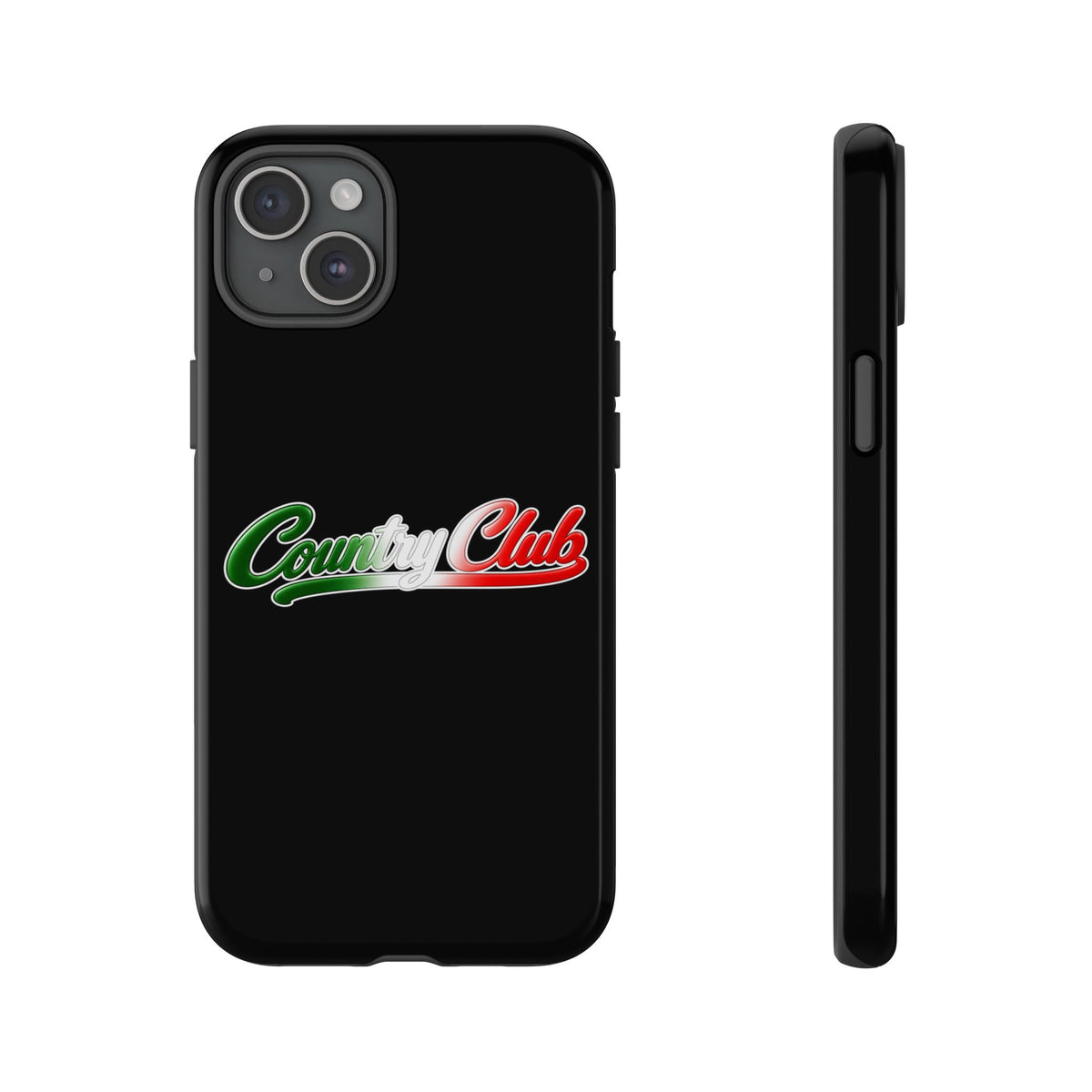 Country Club Black Phone Case, Tough Cases for iPhone, Gift for Italians, Stylish Phone Cover, Unique Phone Accessory