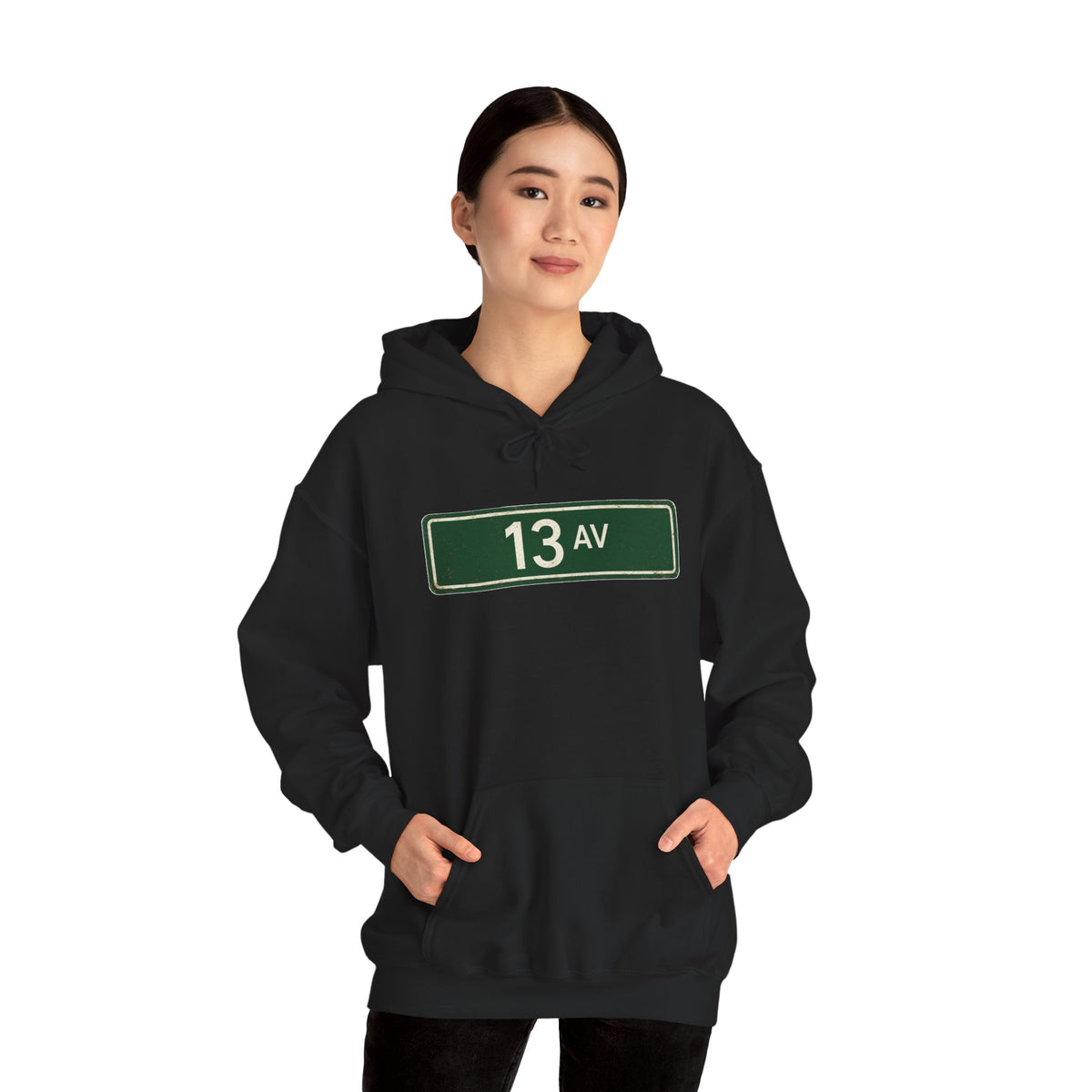 13 AV Hoodie — Italian Flag Script Pullover