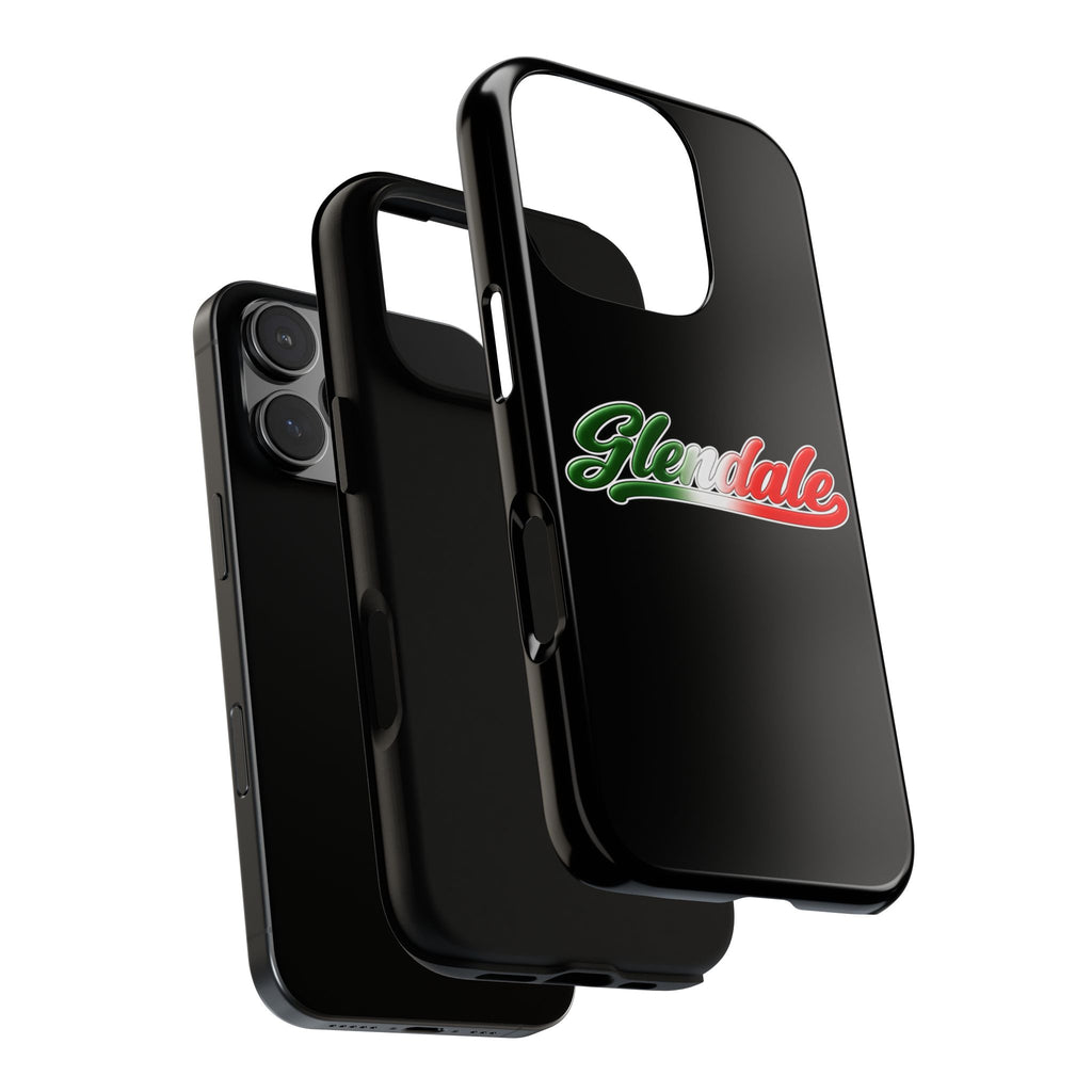 Glendale Black Phone Case, Tough Cases for iPhone, Gift for Italians, Stylish Phone Cover, Unique Phone Accessory