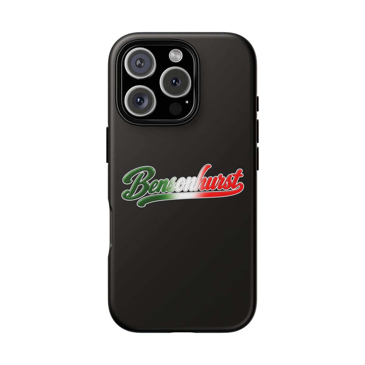 Bensonhurst Black Phone Case, Tough Cases for iPhone, Gift for Italians, Stylish Phone Cover, Unique Phone Accessory