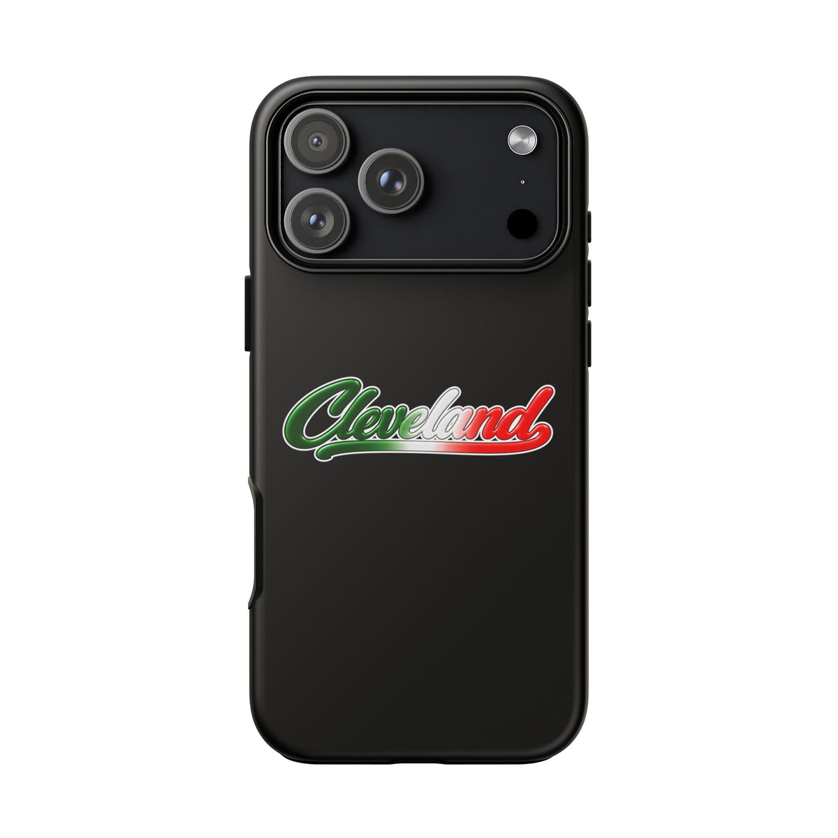 Cleveland Black Phone Case, Tough Cases for iPhone, Gift for Italians, Stylish Phone Cover, Unique Phone Accessory