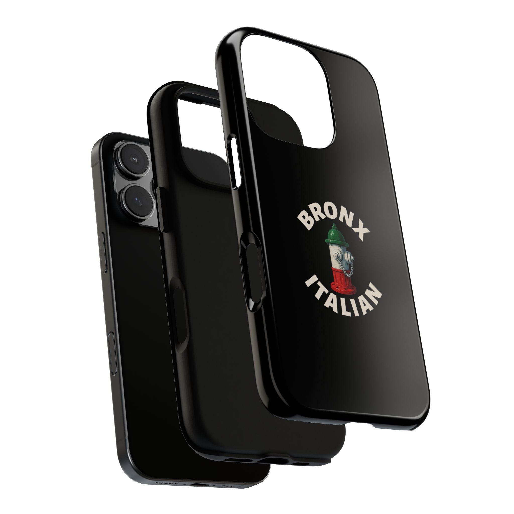 Bronx Italian Black Phone Case, Tough Cases for iPhone, Gift for Italians, Stylish Phone Cover, Unique Phone Accessory