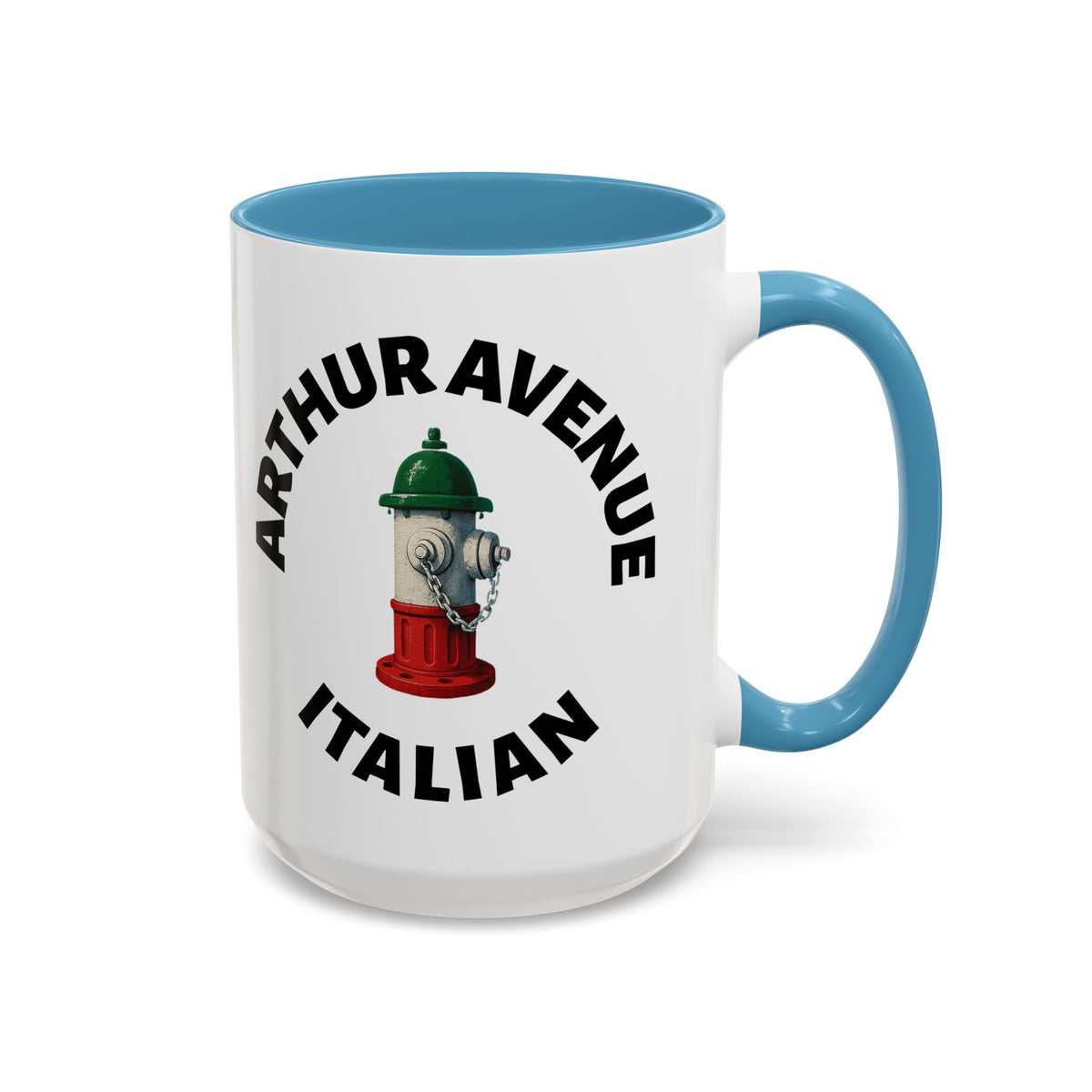 Arthur Avenue Coffee Mug with Fire Hydrant Design, Unique Gift for Italians, Fun Kitchen Decor