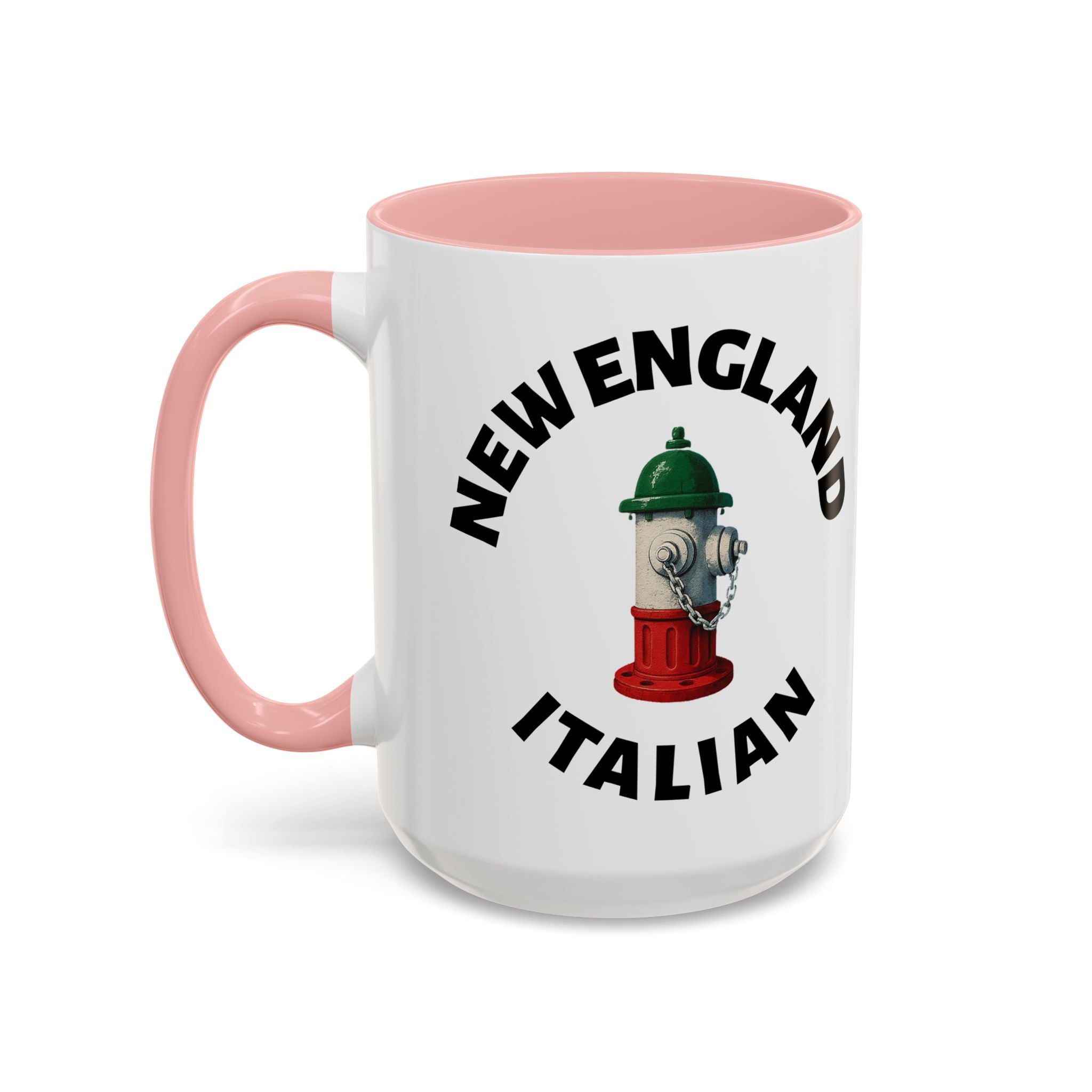 New England Coffee Mug with Fire Hydrant Design, Unique Gift for Italians, Fun Kitchen Decor