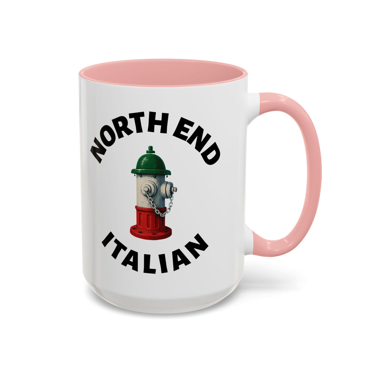 North End Coffee Mug with Fire Hydrant Design, Unique Gift for Italians, Fun Kitchen Decor