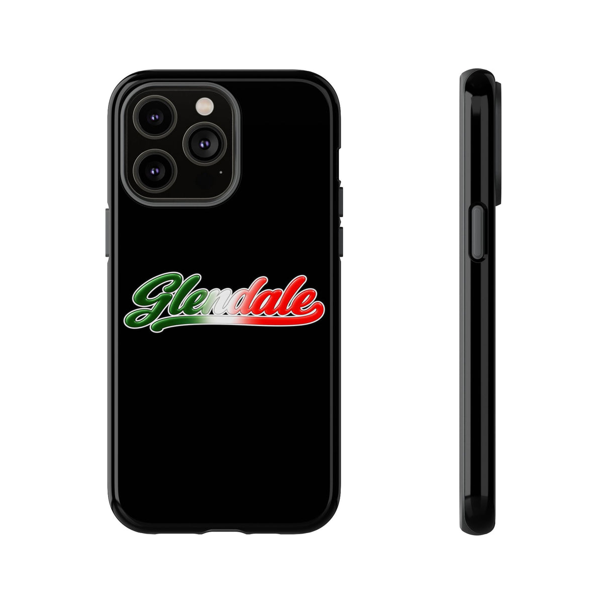 Glendale Black Phone Case, Tough Cases for iPhone, Gift for Italians, Stylish Phone Cover, Unique Phone Accessory