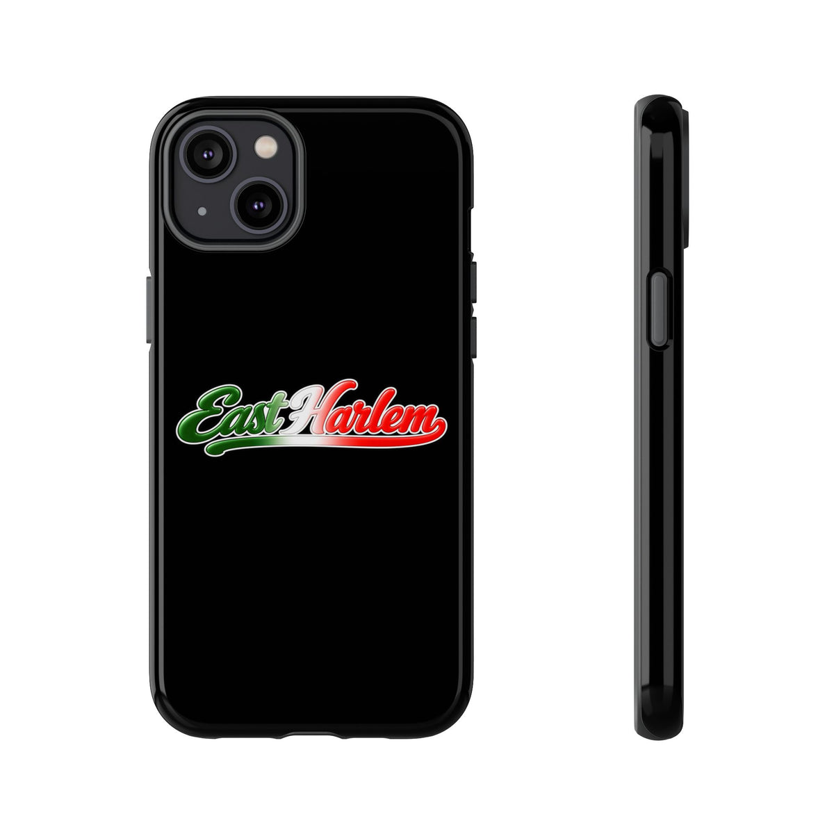 East Harlem Black Phone Case, Tough Cases for iPhone, Gift for Italians, Stylish Phone Cover, Unique Phone Accessory