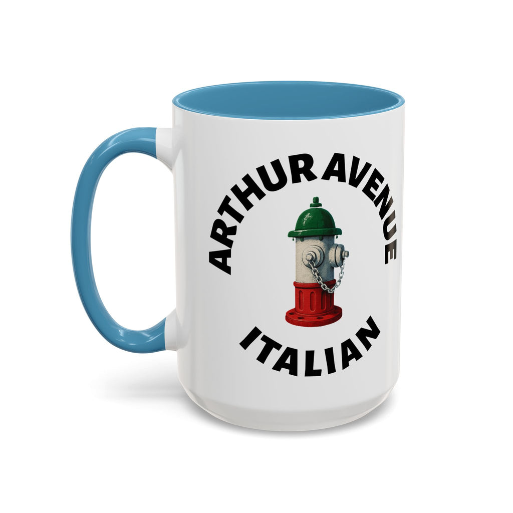 Arthur Avenue Coffee Mug with Fire Hydrant Design, Unique Gift for Italians, Fun Kitchen Decor