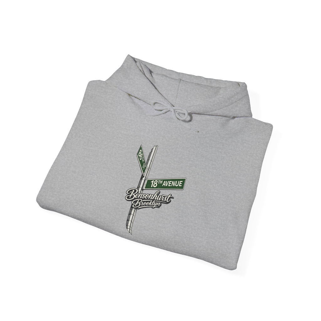 Bensonhurst Brooklyn Hoodie — Italian Flag Script Pullover