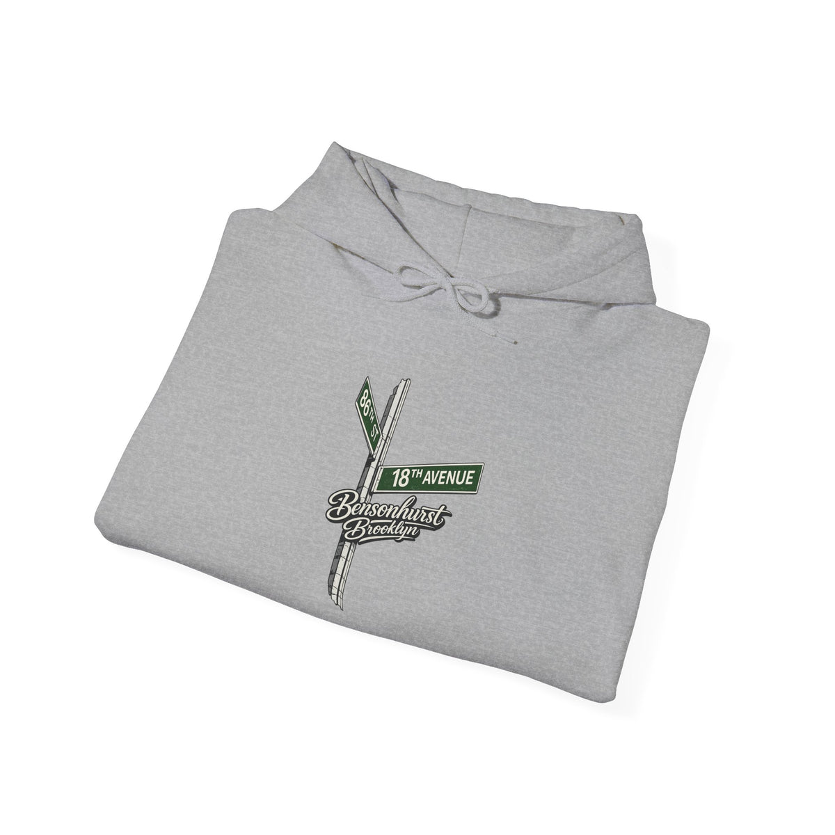 Bensonhurst Brooklyn Hoodie — Italian Flag Script Pullover