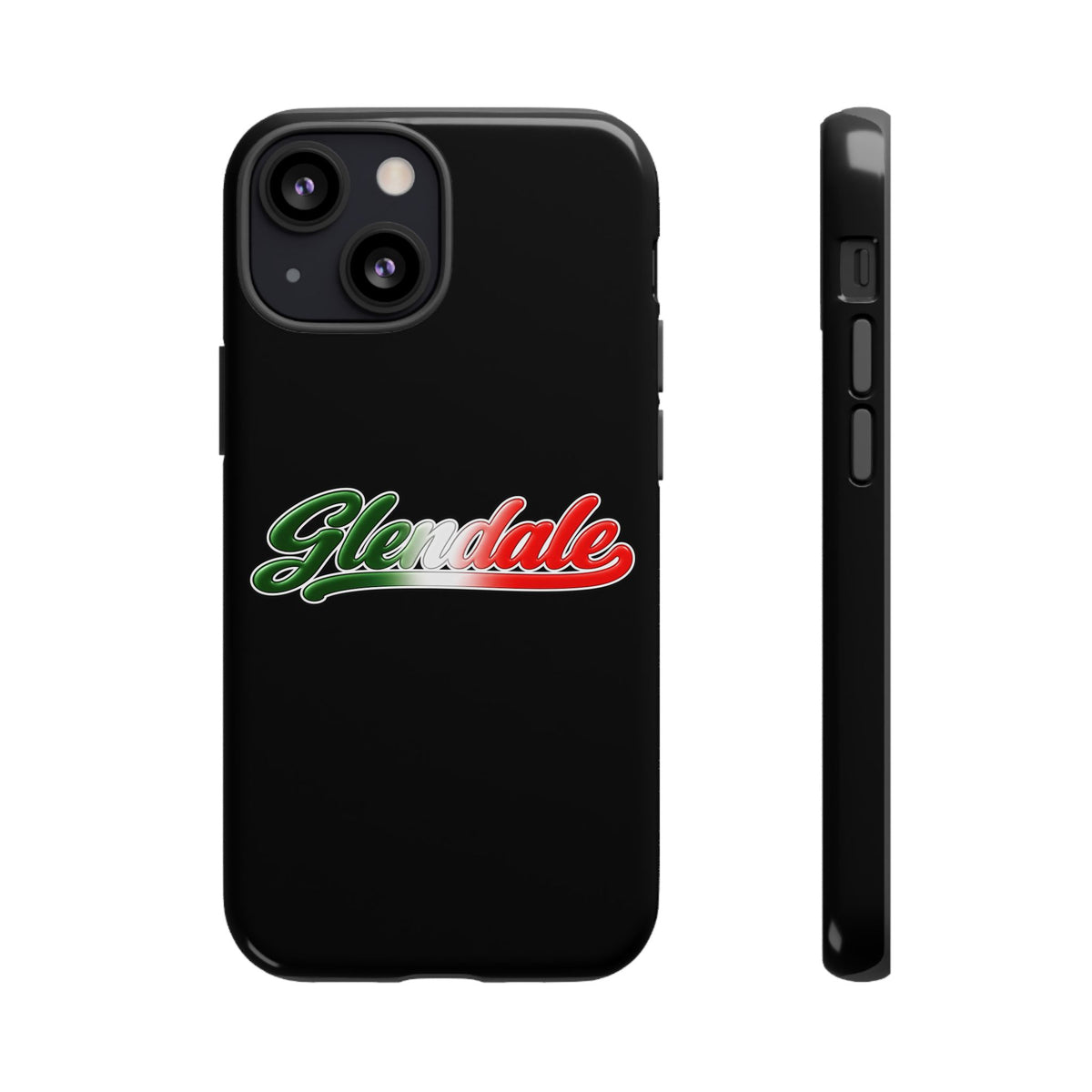 Glendale Black Phone Case, Tough Cases for iPhone, Gift for Italians, Stylish Phone Cover, Unique Phone Accessory