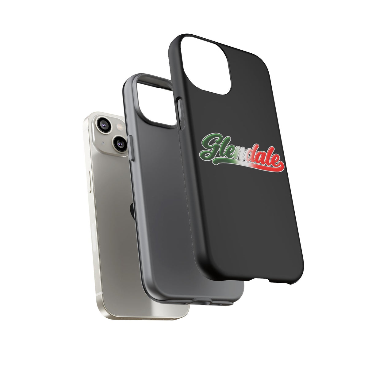 Glendale Black Phone Case, Tough Cases for iPhone, Gift for Italians, Stylish Phone Cover, Unique Phone Accessory