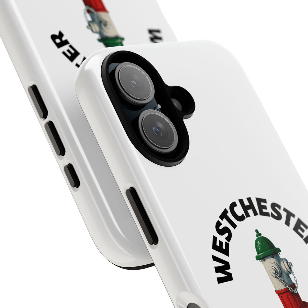 Westchester Italian White Phone Case, Urban Style Phone Cover, Tough Smartphone Case, Gift for Italian Heritage, Fun Streetwear Accessories