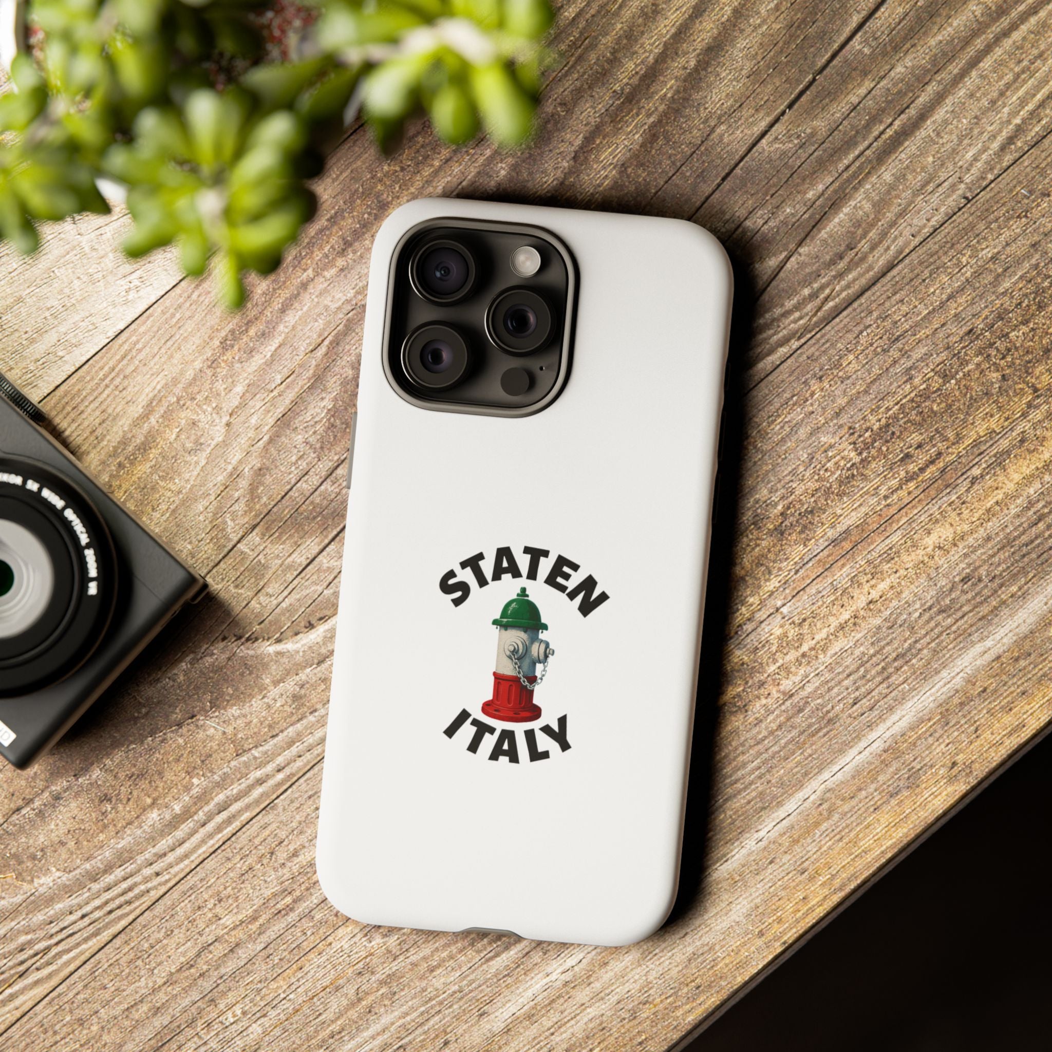 Staten Italy White Phone Case, Urban Style Phone Cover, Tough Smartphone Case, Gift for Italian Heritage, Fun Streetwear Accessories
