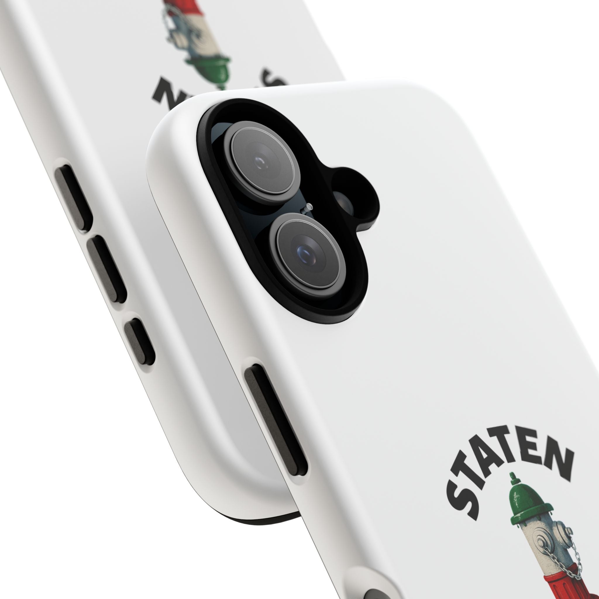 Staten Italy White Phone Case, Urban Style Phone Cover, Tough Smartphone Case, Gift for Italian Heritage, Fun Streetwear Accessories