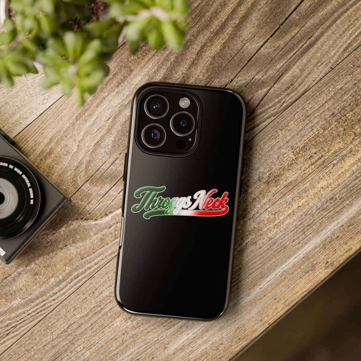 Throggs Neck Black Phone Case, Tough Cases for iPhone, Gift for Italians, Stylish Phone Cover, Unique Phone Accessory