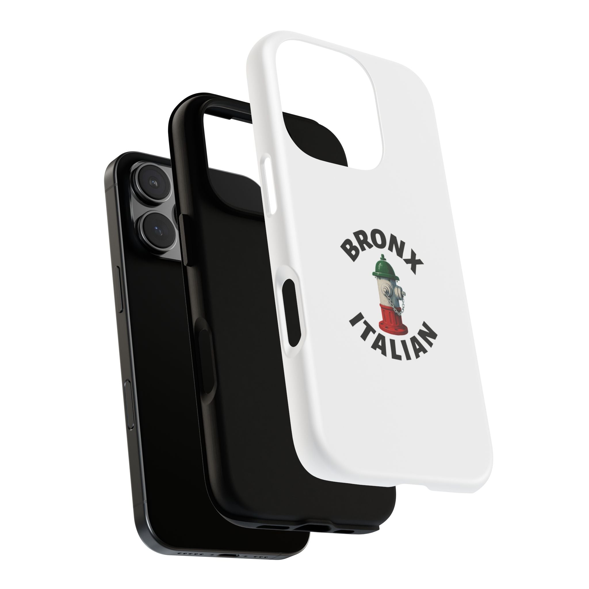Bronx Italian White Phone Case, Urban Style Phone Cover, Tough Smartphone Case, Gift for Italian Heritage, Fun Streetwear Accessories