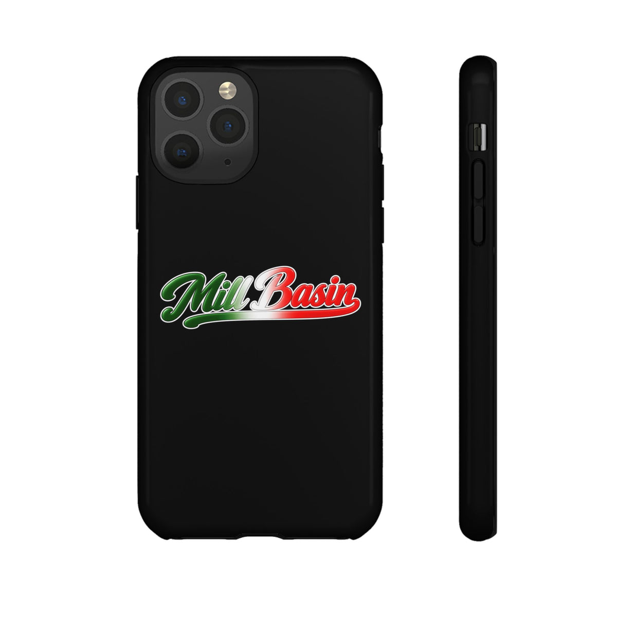 Mill Basin Black Phone Case, Tough Cases for iPhone, Gift for Italians, Stylish Phone Cover, Unique Phone Accessory
