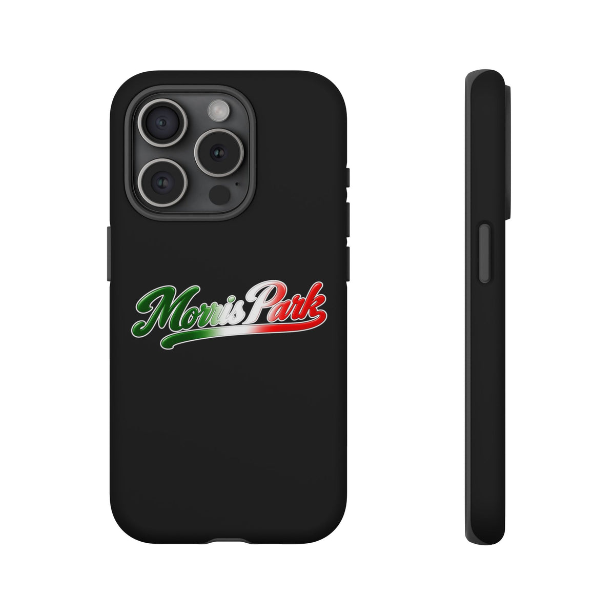 Morris Park Black Phone Case, Tough Cases for iPhone, Gift for Italians, Stylish Phone Cover, Unique Phone Accessory