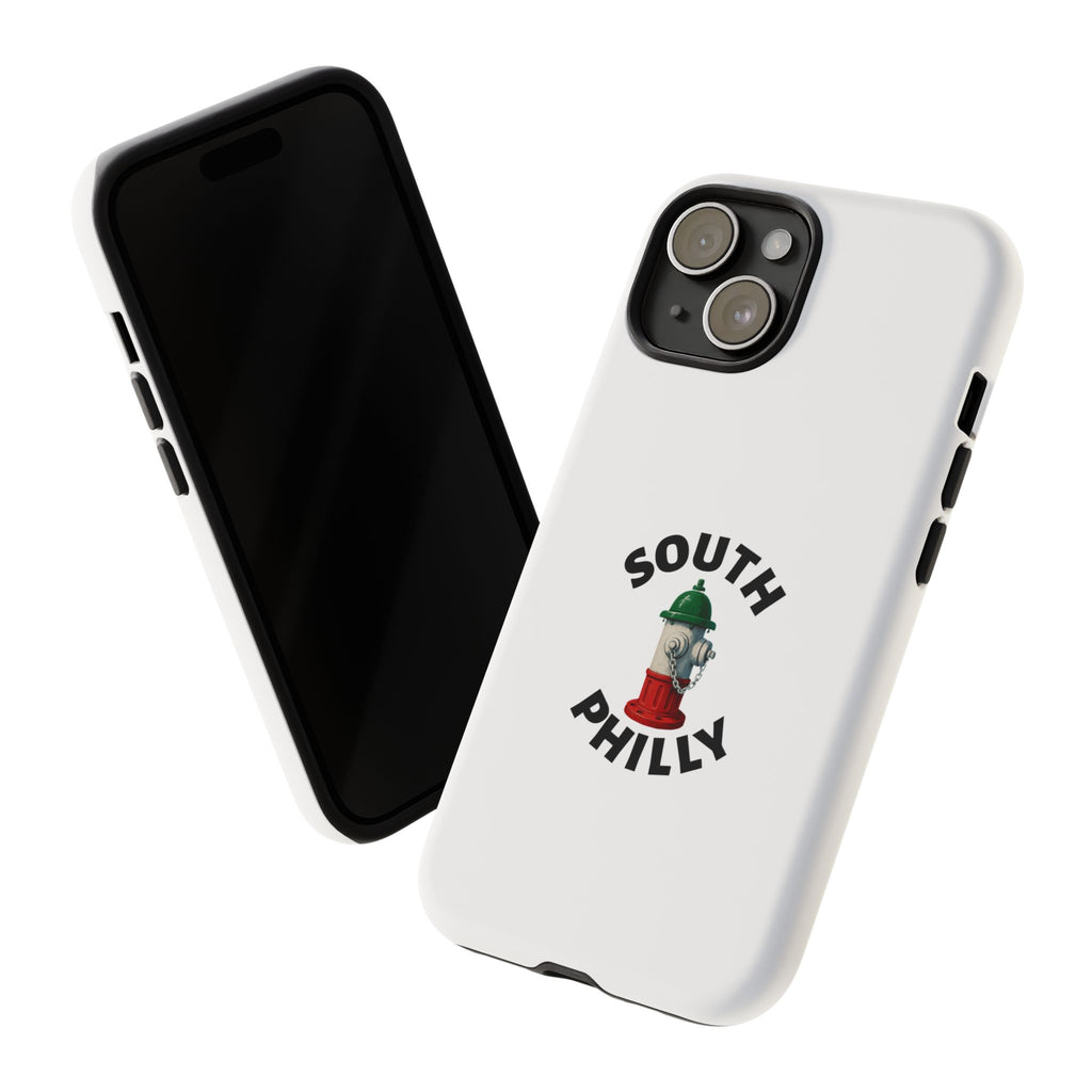 South Philly White Phone Case, Urban Style Phone Cover, Tough Smartphone Case, Gift for Italian Heritage, Fun Streetwear Accessories