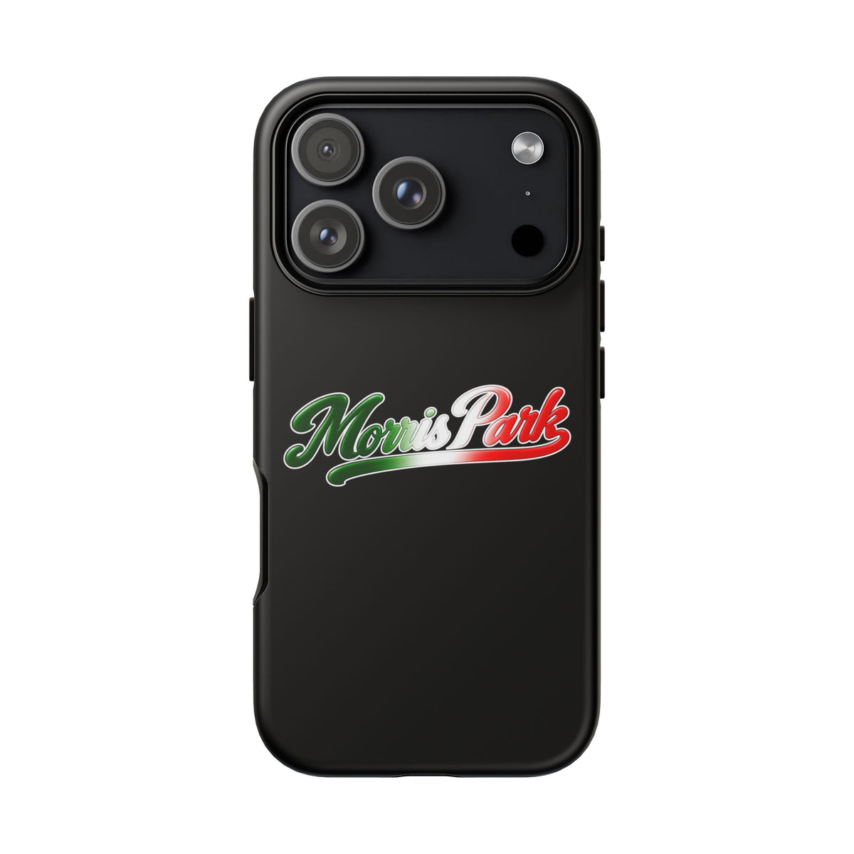 Morris Park Black Phone Case, Tough Cases for iPhone, Gift for Italians, Stylish Phone Cover, Unique Phone Accessory