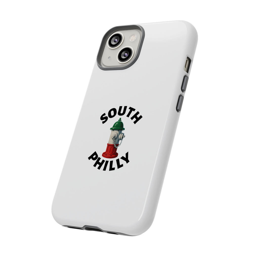 South Philly White Phone Case, Urban Style Phone Cover, Tough Smartphone Case, Gift for Italian Heritage, Fun Streetwear Accessories