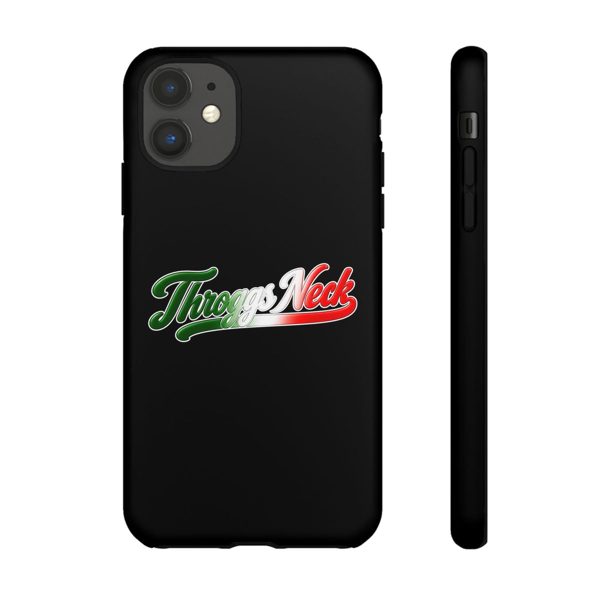 Throggs Neck Black Phone Case, Tough Cases for iPhone, Gift for Italians, Stylish Phone Cover, Unique Phone Accessory