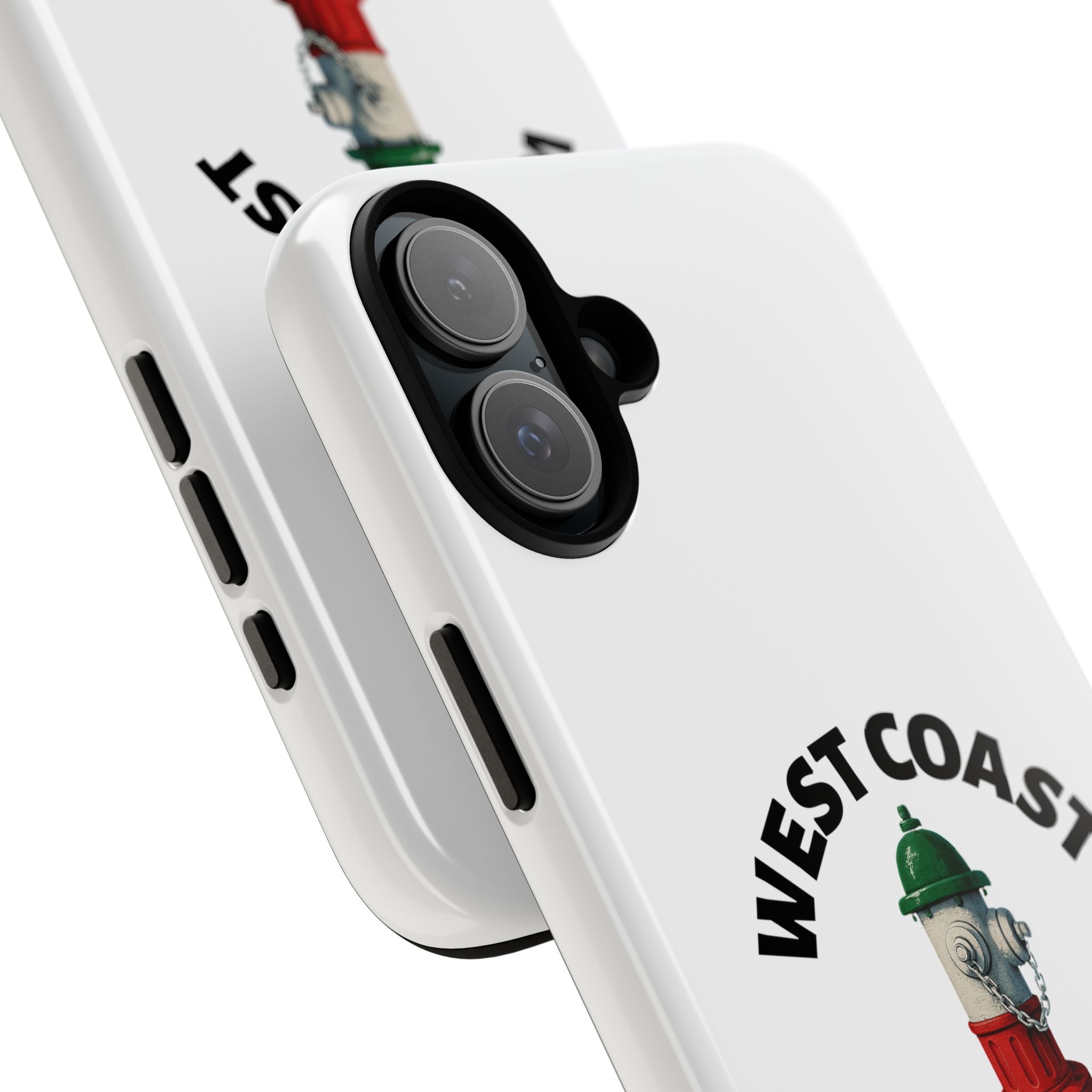 West Coast Italian White Phone Case, Urban Style Phone Cover, Tough Smartphone Case, Gift for Italian Heritage, Fun Streetwear Accessories