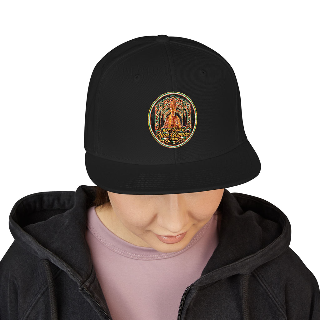 100th Feast of Saint Gennaro Italian Embroidered Snapback Hat | Street Sign Patch Cap