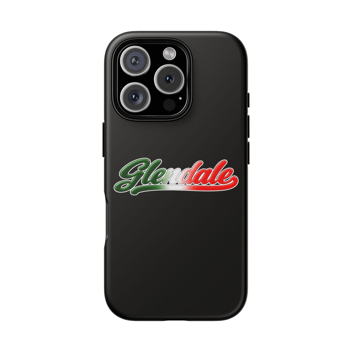 Glendale Black Phone Case, Tough Cases for iPhone, Gift for Italians, Stylish Phone Cover, Unique Phone Accessory