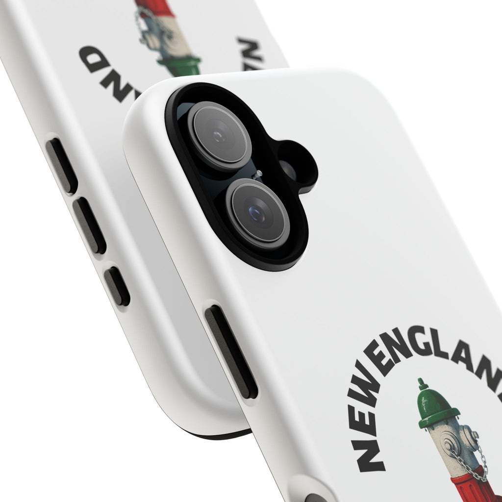 New England Italian White Phone Case, Urban Style Phone Cover, Tough Smartphone Case, Gift for Italian Heritage, Fun Streetwear Accessories