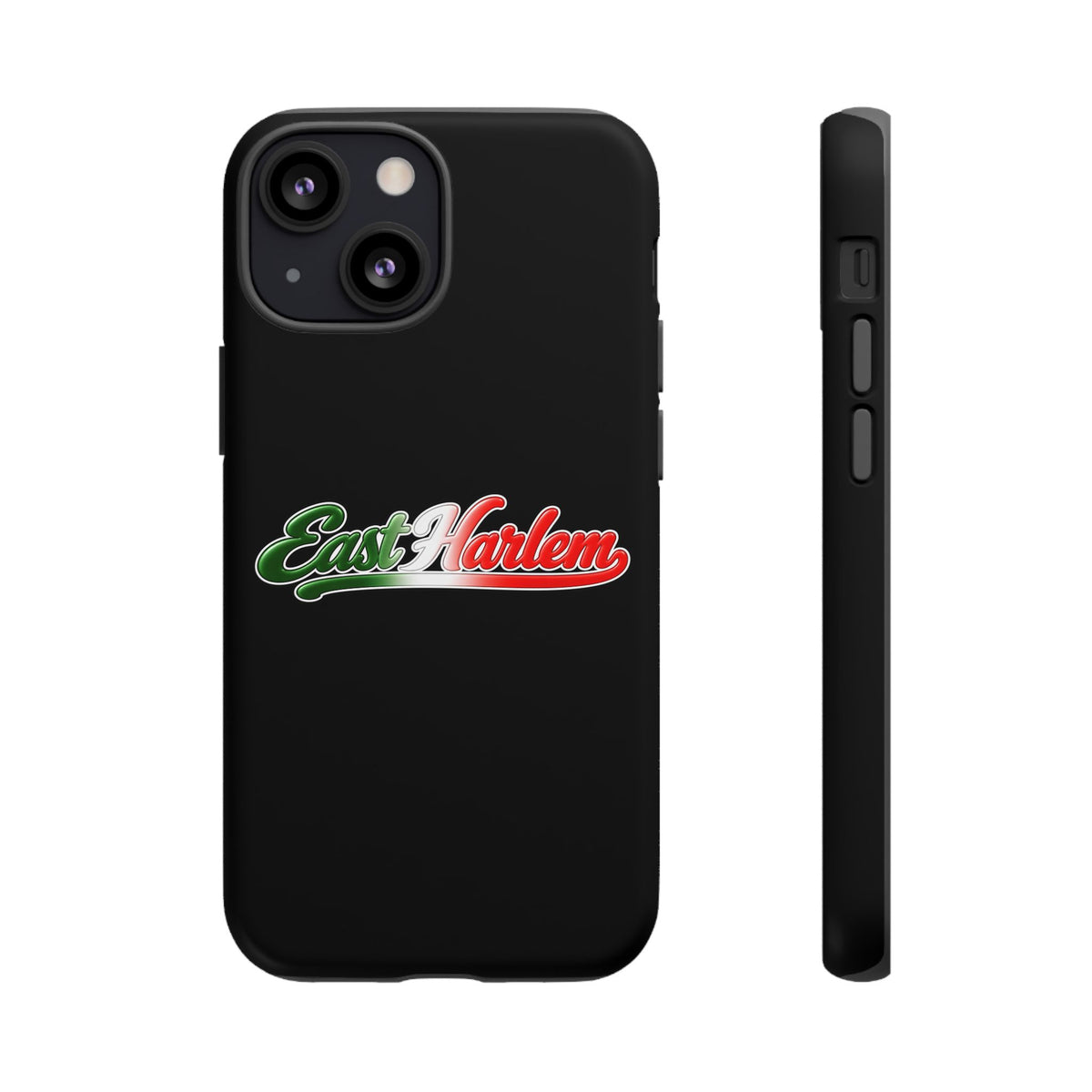 East Harlem Black Phone Case, Tough Cases for iPhone, Gift for Italians, Stylish Phone Cover, Unique Phone Accessory