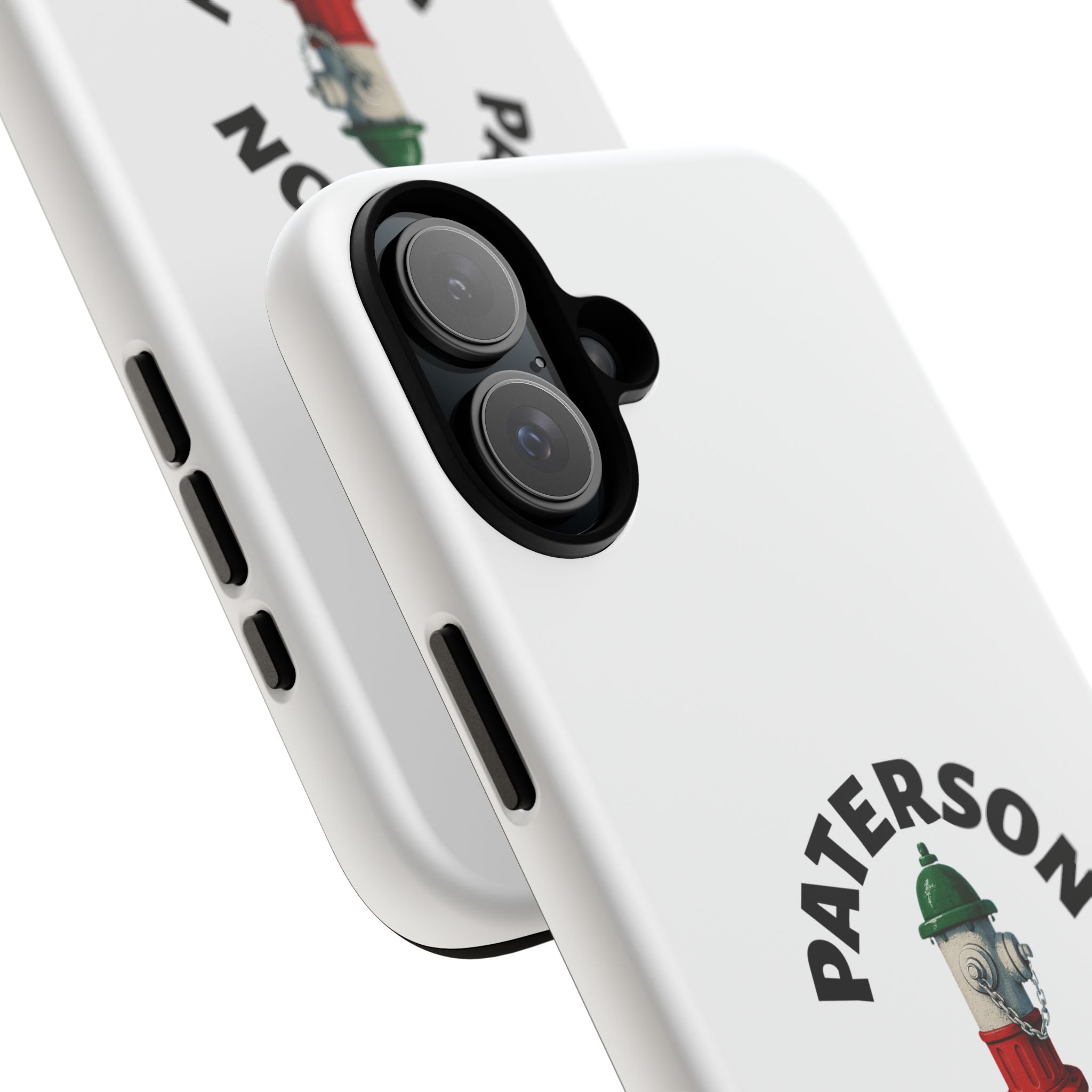 Paterson Italian White Phone Case, Urban Style Phone Cover, Tough Smartphone Case, Gift for Italian Heritage, Fun Streetwear Accessories