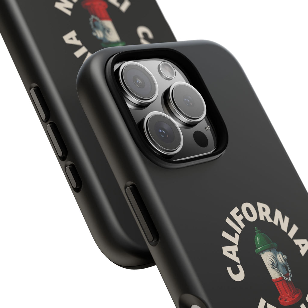 California Italian Black Phone Case, Tough Cases for iPhone, Gift for Italians, Stylish Phone Cover, Unique Phone Accessory