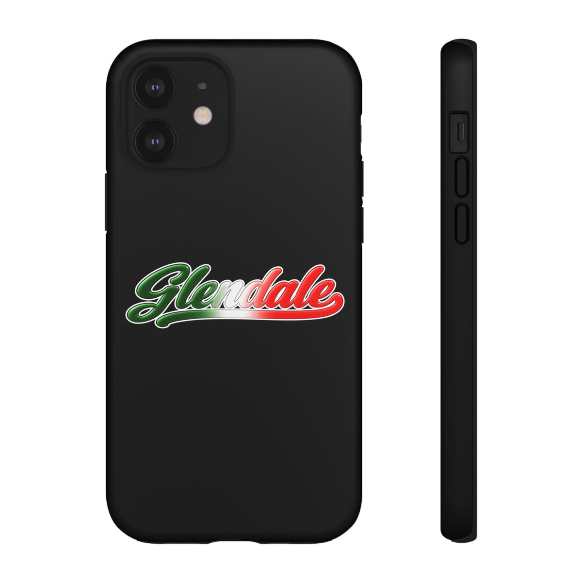 Glendale Black Phone Case, Tough Cases for iPhone, Gift for Italians, Stylish Phone Cover, Unique Phone Accessory